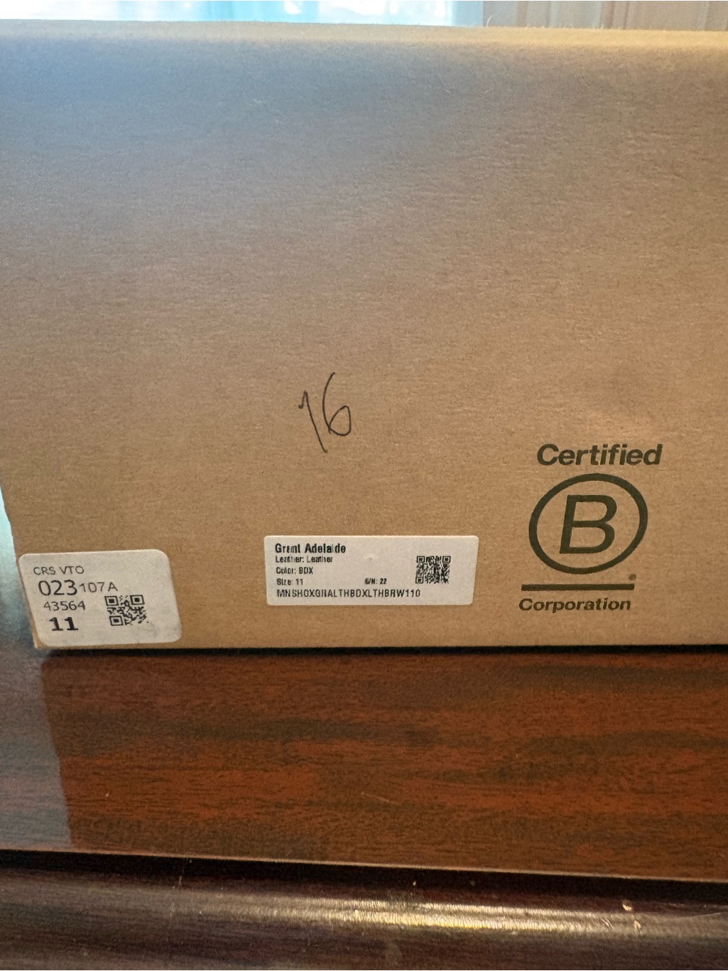 Beckett Simonon Men's 11 Oxford Dress Shoes In Dark Brown Grant Adelaide — image 3 of 6